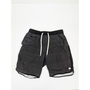 Vuori‎ Banks Shorts Men's Medium Black Geometric Performance Athletic Athleisure